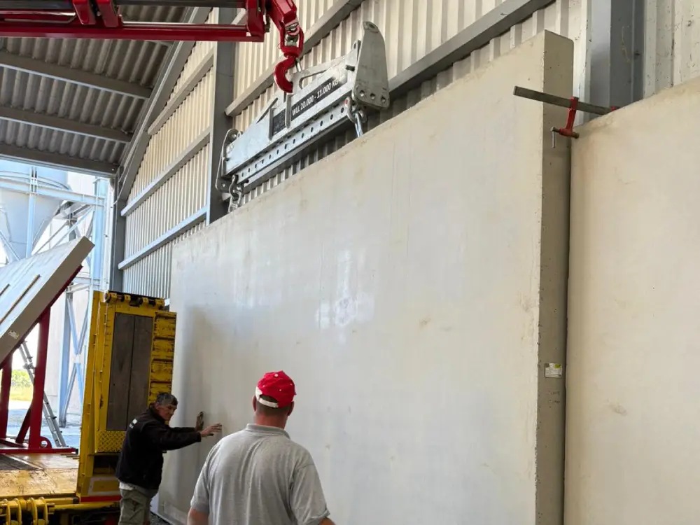 pose mur béton préfabriqué bâtiment agricole industriel